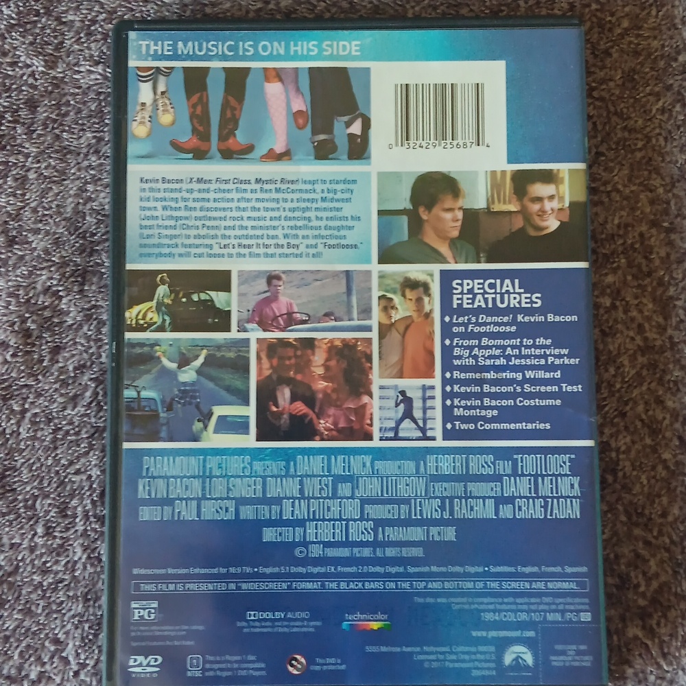 Footloose Deluxe Edition DVD — Blue Cover - Picture 2 of 3